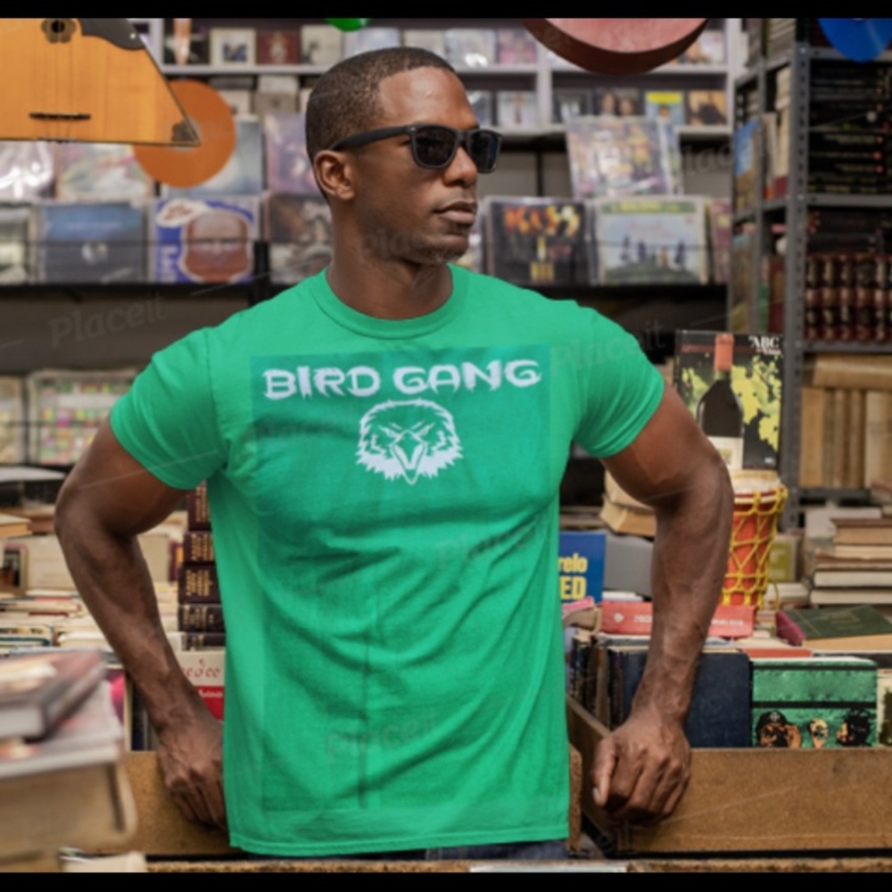 Craaazebuzzclothing custom BirdGang Green tee